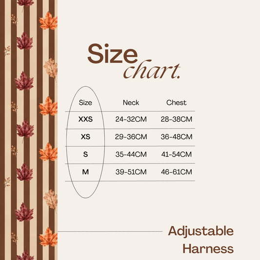 Autumn Dog Harness | Burnished Boughs | Padded Neoprene, Adjustable Fit