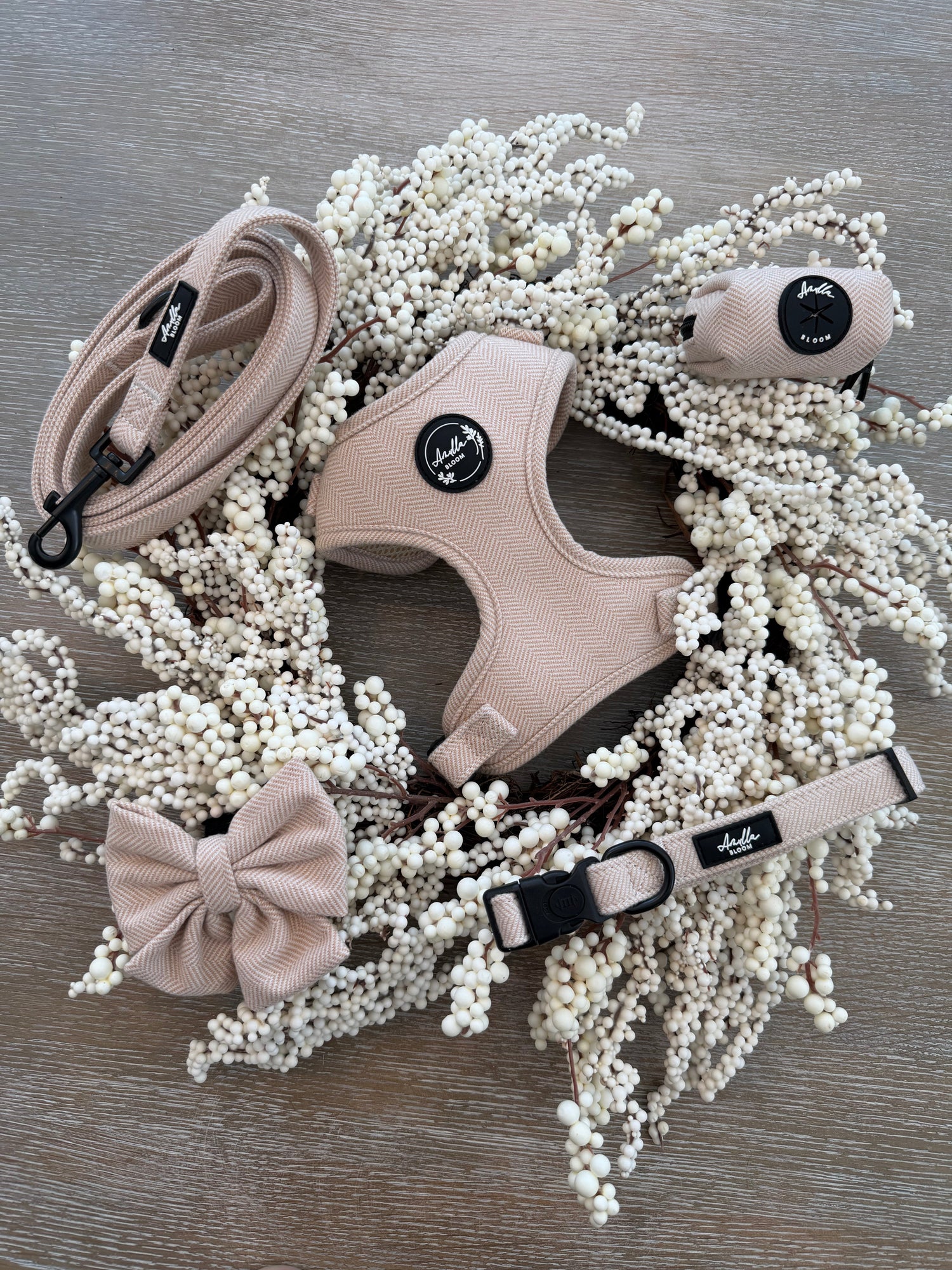 Entwilled Elegance Beige Twill Dog Accessories