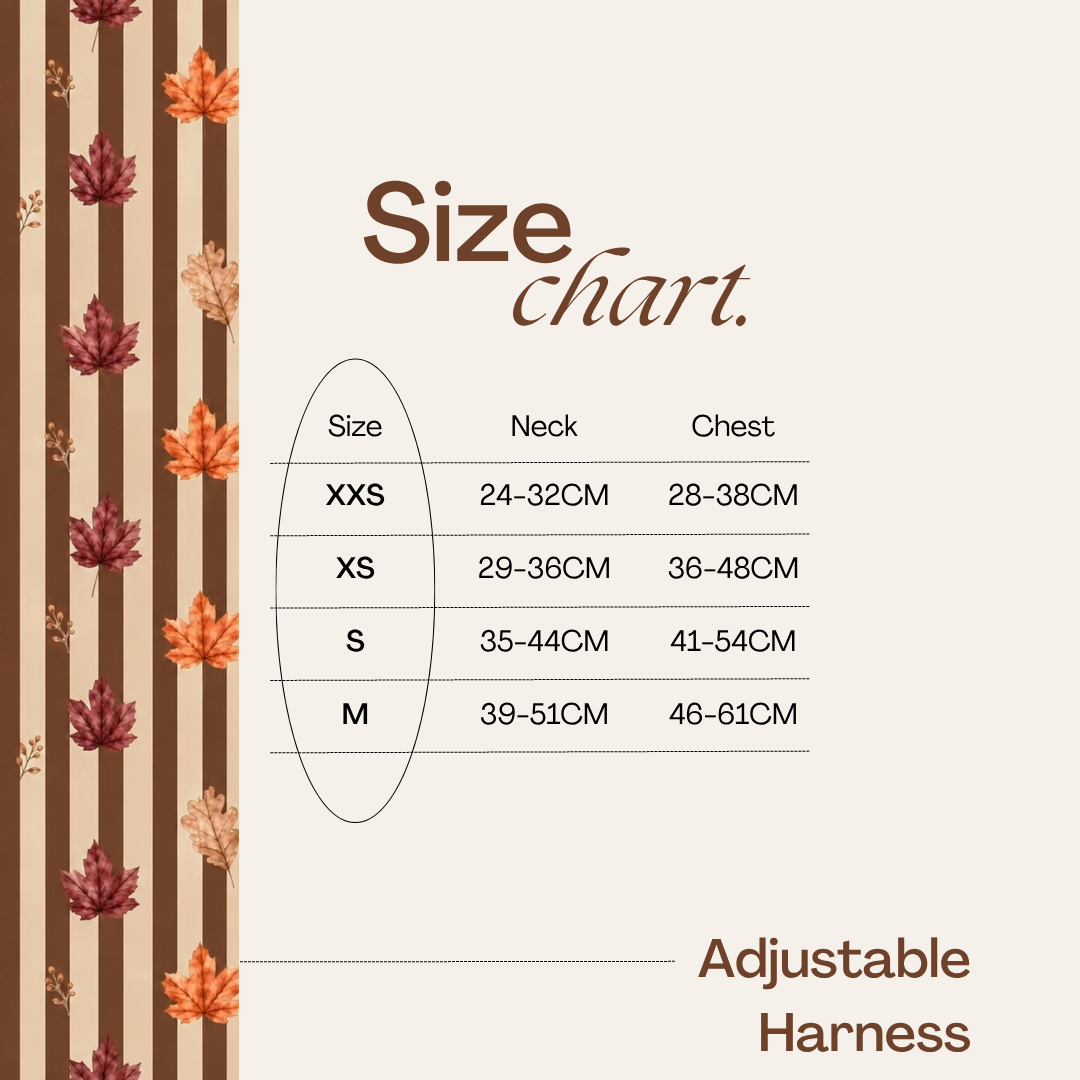 Autumn Dog Harness | Burnished Boughs | Padded Neoprene, Adjustable Fit