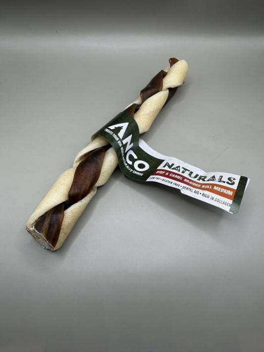 Anco Naturals Beef and Camel Braided Roll Medium