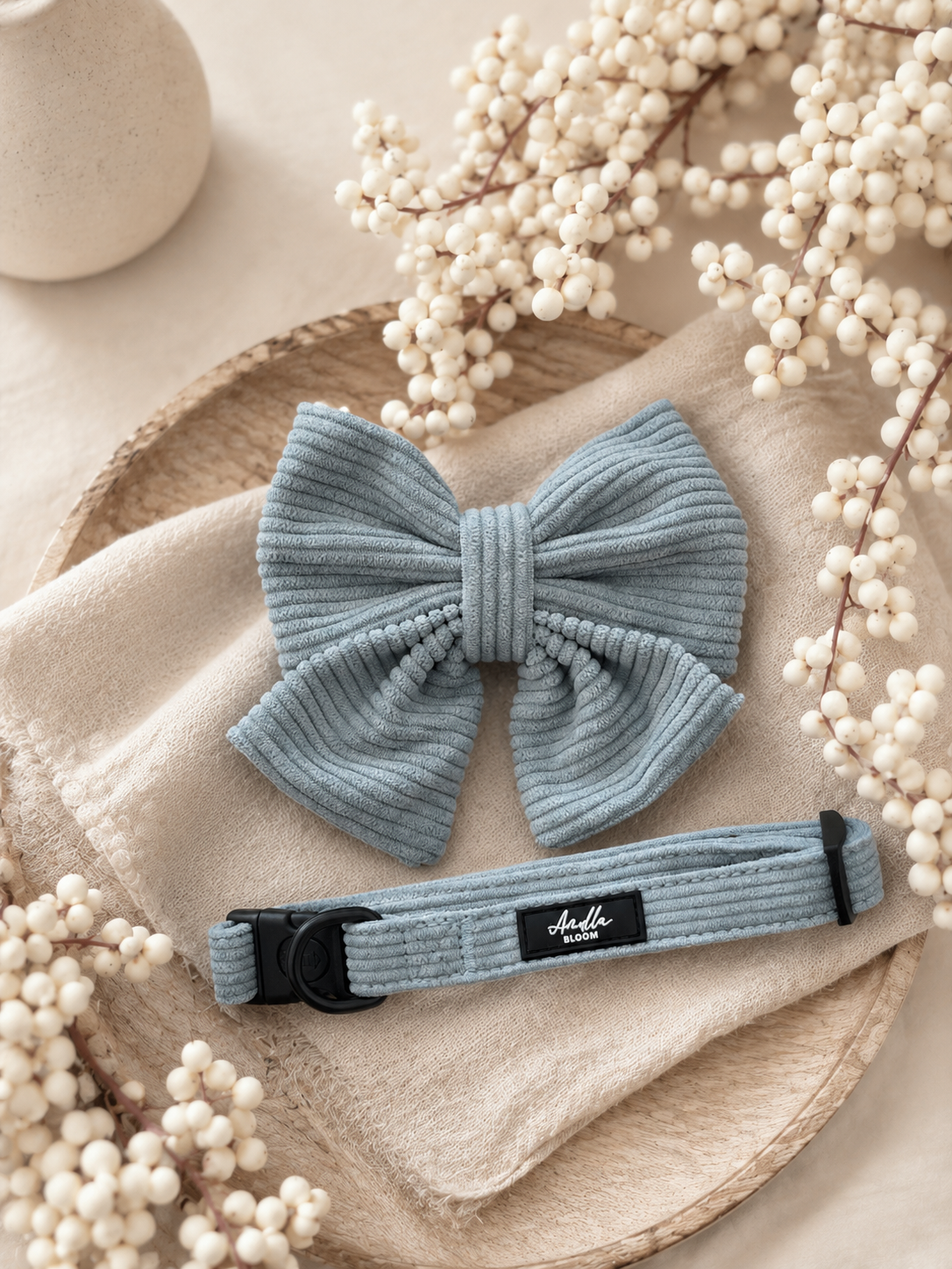 The Garden Gift Set | Collar, Bow & Natural Treat Box | Personalised