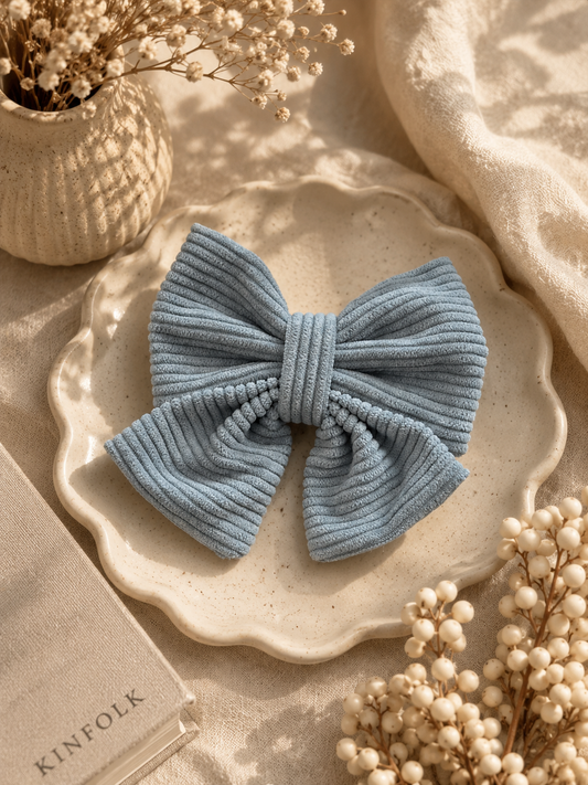 Serene Shores Blue Cord Sailor Bow