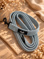 Serene Shores Cord Adjustable Neck Harness, Lead, Collar, Poo Bag Holder & Sailor Bow Bundle