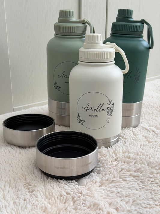 3-in-1 design 32 oz travel water bottle