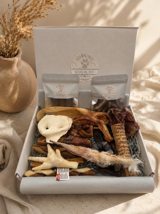 Personalised Natural Dog Treat Box Deluxe | Bloom & Forage