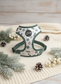 Snowfall & Sage Adjustable Harness with black clips and sage straps