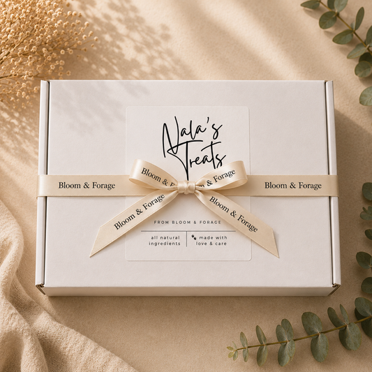 Personalised Natural Dog Treat Box Deluxe | Bloom & Forage